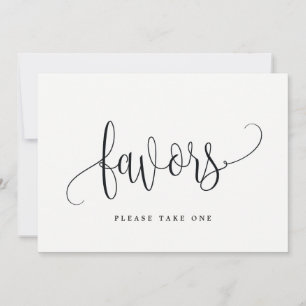 Favours Sign - Lovely Calligraphy Invitation