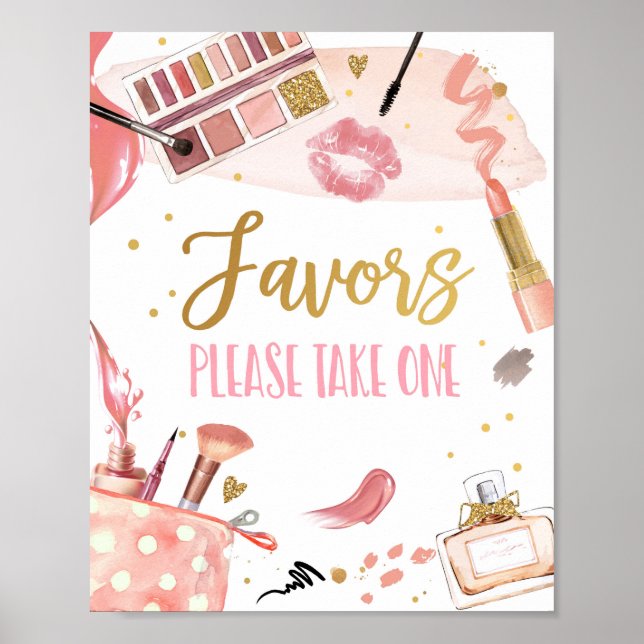Favours Spa Party Makeup Glamour Girl Birthday Pos Poster (Front)