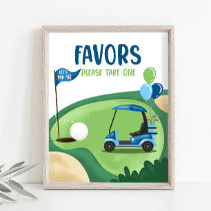 Favours Thank You Golf Par-Tee Boy Birthday Sign
