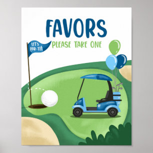Favours Thank You Golf Par-Tee Boy Birthday Sign