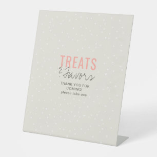 Favours & Treats Adventure Awaits Girl Pink Stars Pedestal Sign