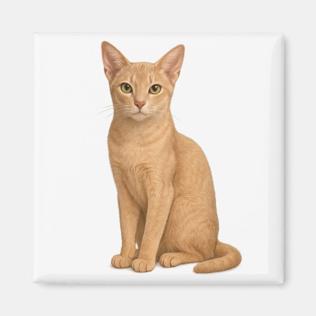 Fawn Abyssinian Magnet (Front)