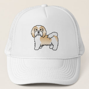 Fawn And White Havanese Cute Cartoon Dog Trucker Hat