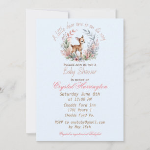 Fawn Baby Shower invitation