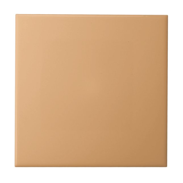 Fawn Beige Tan Brown Solid Colour Tile (Front)