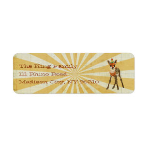 Fawn & Bird Address Label