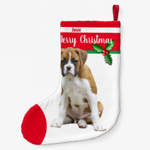 Fawn Boxer Dog Christmas Stockings - Personalised