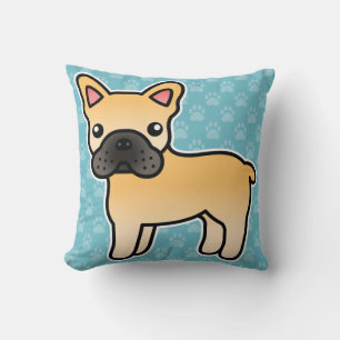 Fawn Cartoon French Bulldog Cushion