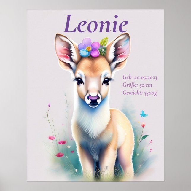 Fawn - Children's Motif Poster (Front)