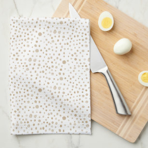 Fawn Confetti Watercolor Dots Kitchen Towel