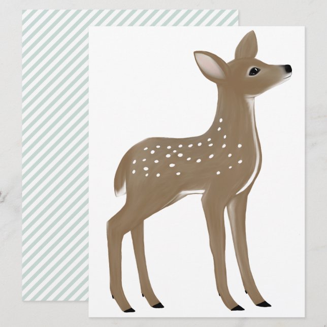 Fawn, cut out invitation (Front/Back)