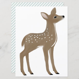 Fawn, cut out invitation