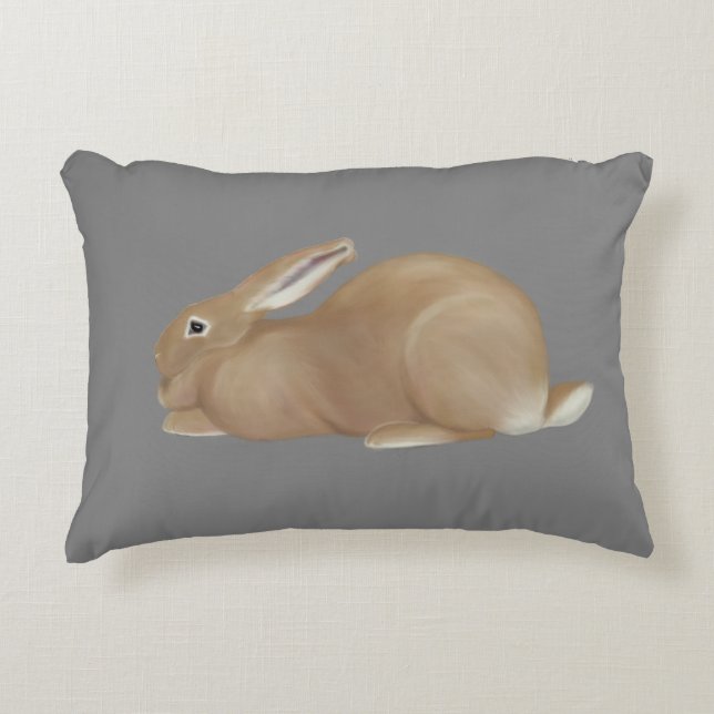 Fawn Flemish Giant  Decorative Cushion (Front)