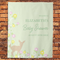 Fawn Floral Girl Baby Shower