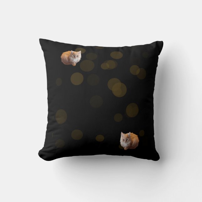 Fawn Fluffy Kittens,  Cushion (Front)