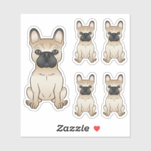 Fawn French Bulldog Cute Cartoon Dog Illustrations