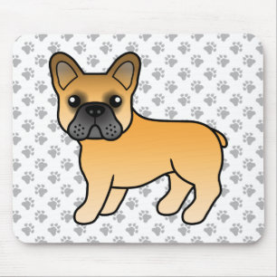 Fawn French Bulldog Cute Cartoon Dog Mouse Mat