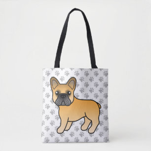 Fawn French Bulldog Cute Cartoon Dog Tote Bag