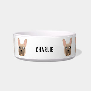 Fawn French Bulldog Name Bowl