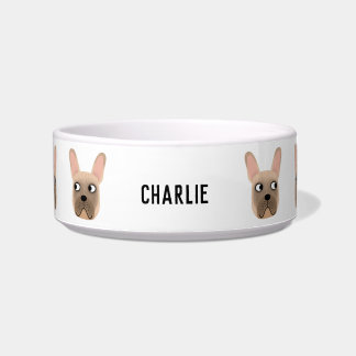 Fawn French Bulldog Name Bowl