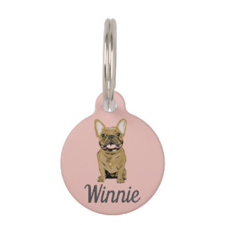 Fawn French Bulldog Pet Tag