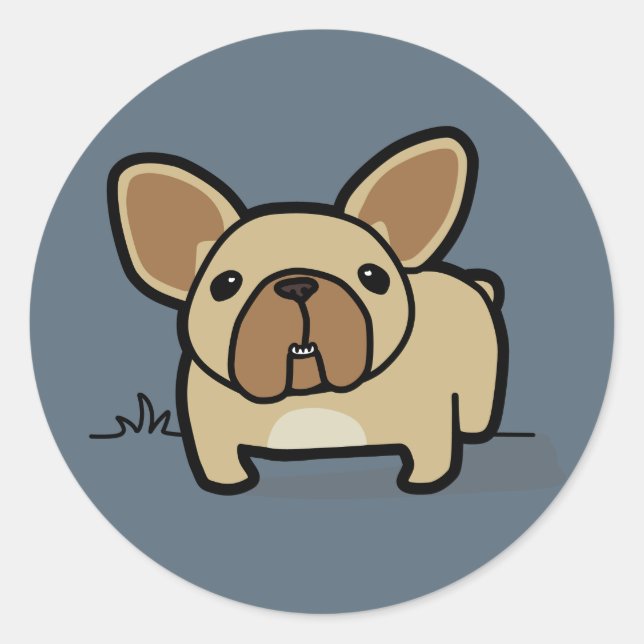 Fawn Frenchie Classic Round Sticker (Front)