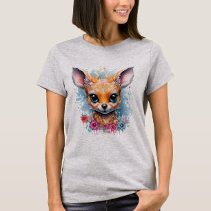 Fawn frolicking cute fawn gift idea T-Shirt