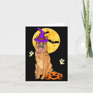 Fawn German Shepherd Witch Halloween Costume Dog Card