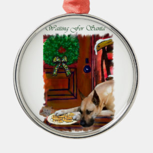 Fawn Great Dane Christmas Metal Tree Decoration
