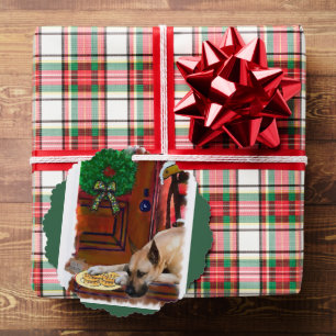 Fawn Great Dane Christmas Tree Decoration Card