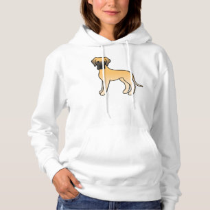 Fawn Great Dane Cute Cartoon Dog Hoodie