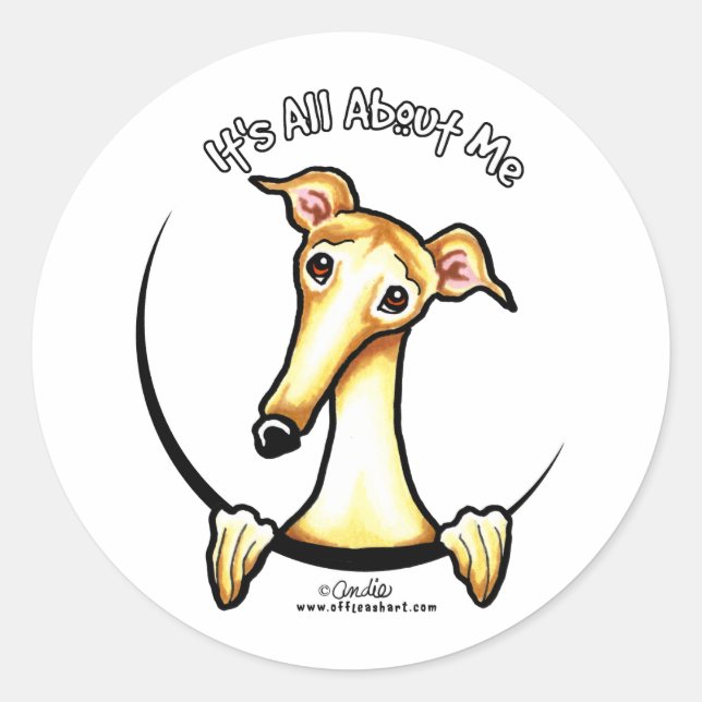 Fawn Greyhound IAAM Classic Round Sticker (Front)