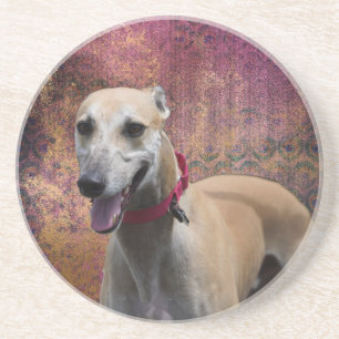 Fawn Greyhound Sandstone Coaster