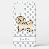 Fawn Havanese Cute Cartoon Dog Illustration & Name