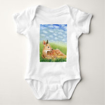 Fawn in the Grass Illustration 
