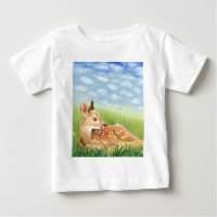 Fawn in the Grass Illustration  