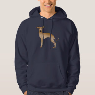 Fawn Italian Greyhound Cute Cartoon Dog Design Hoodie