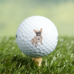 Fawn Masked Frenchie French Bulldog Golf Balls