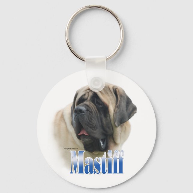 Fawn Mastiff Name Keychain (Front)