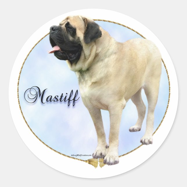 Fawn Mastiff Portrait Sticker (Front)
