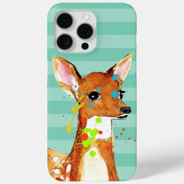 Fawn Paint Splats Abstract Deer iPhone 6 Case-Mate iPhone Case (Back)