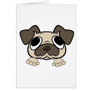 fawn peeking pug