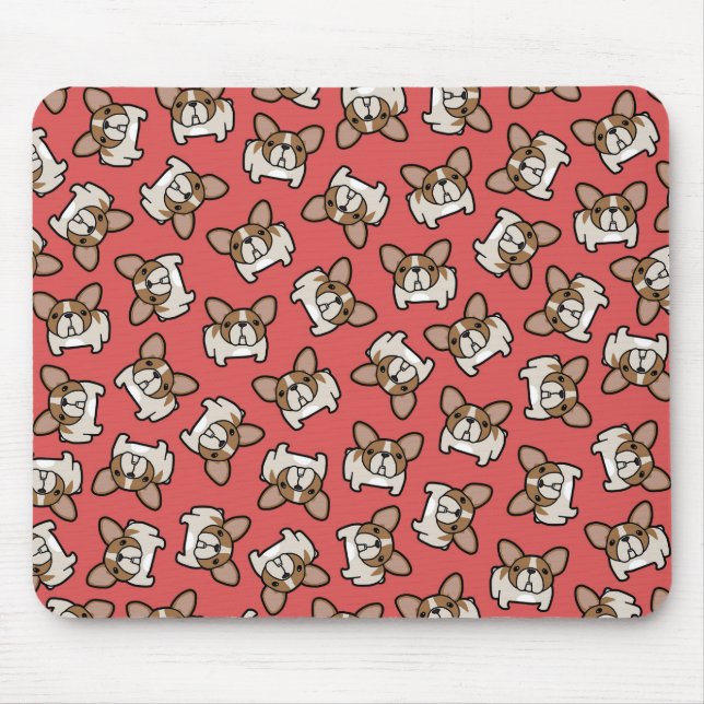 Fawn Pied Frenchies Mouse Mat (Front)