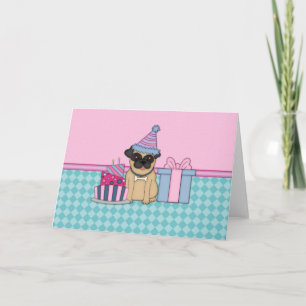 Fawn Pug Blank Birthday Invitations (2)