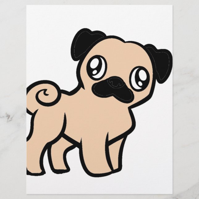 fawn pug cartoon (Front)