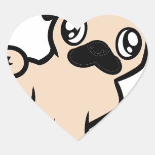 fawn pug cartoon.png heart sticker