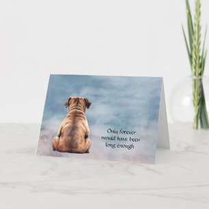 Fawn Pug Dog Sympathy Condolence Card