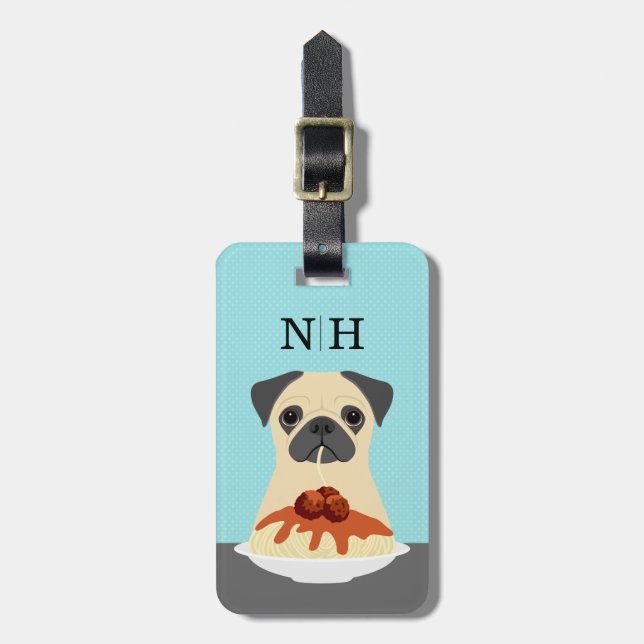 Fawn Pug Luggage Tags (Front Vertical)