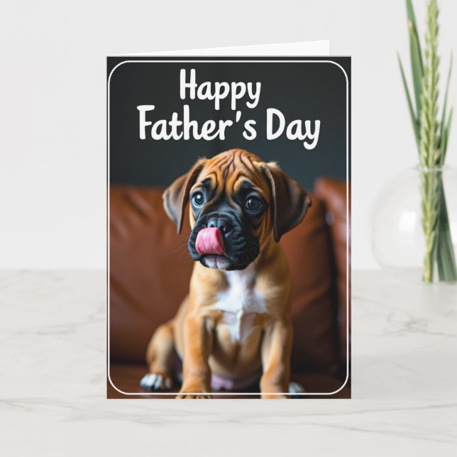 Fawn Pup Fathers Day Wish Card (Front)