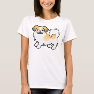 Fawn Sable Parti-Colour Tibetan Spaniel Cute Dog T-Shirt